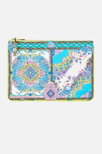 Camilla Small Canvas Clutch Magic Carpet Ride In Multi