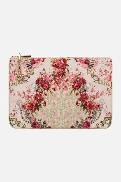 Camilla Small Canvas Clutch Meet Me At The Majestic In Pink