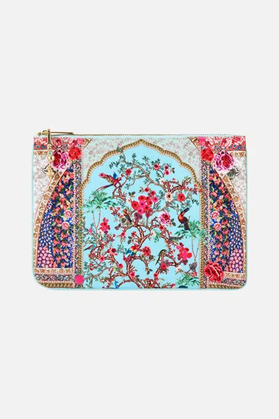 Camilla Small Canvas Clutch Sultans And Queens In Multi