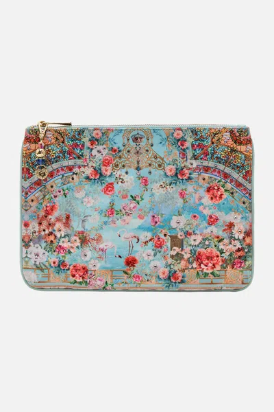 Camilla Small Canvas Clutch The Jewellery Museum In Burgundy