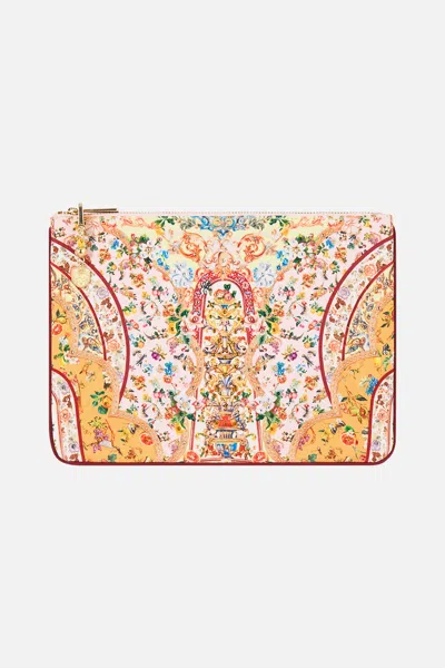 Camilla Small Canvas Clutch Va Va Vintage In Orange