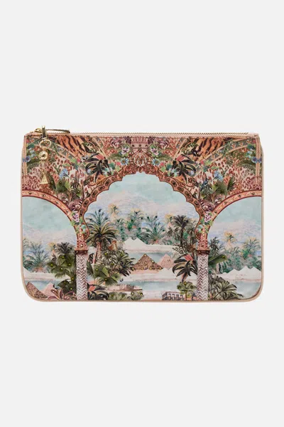 Camilla Small Canvas Clutch Views Of The Valley In Multi