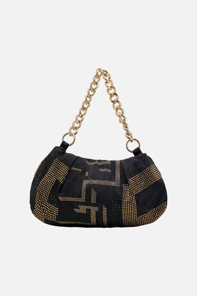 Camilla Small Clutch With Chain Solid Black