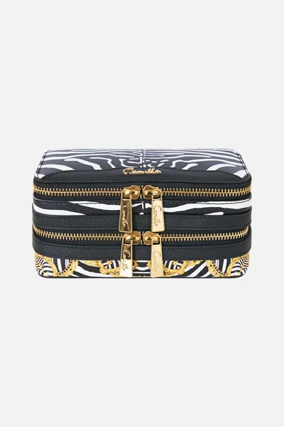 Camilla Small Jewellery Case Zig Zag Zoo In Black