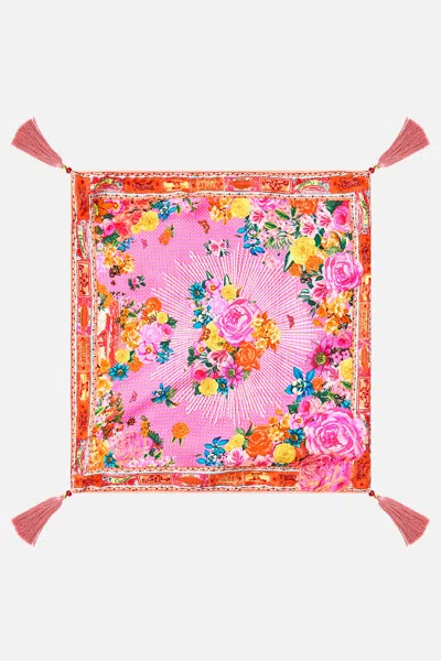 Camilla Small Square Cushion Illustration Nation In Multi