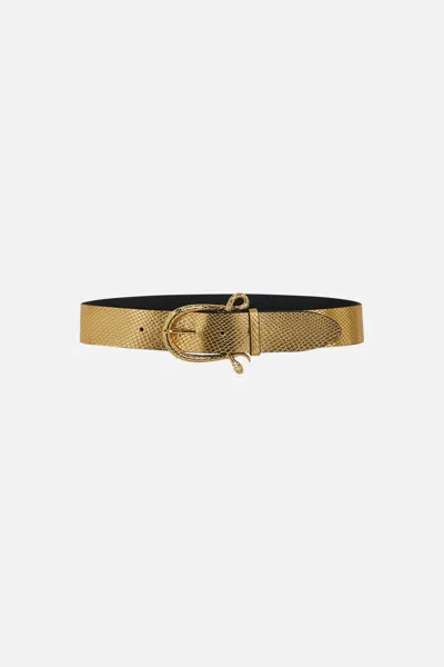 Camilla Snake Buckle Belt Gold