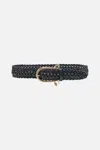 Camilla Snake Buckle Belt Solid Black