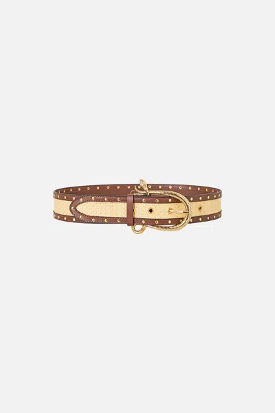 Camilla Snake Buckle Belt The Porcelain Parlour In Blue