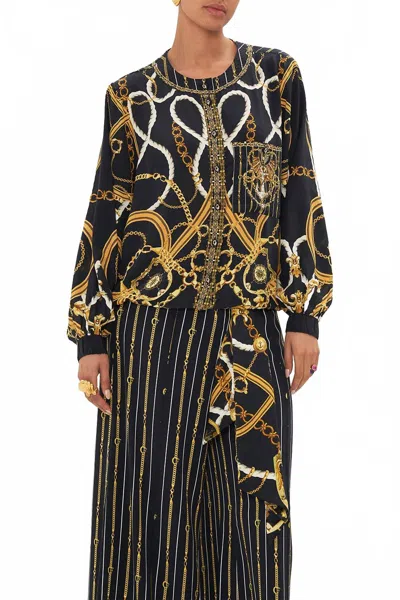 CAMILLA SOFT BOMBER JACKET IN COAST TO COAST