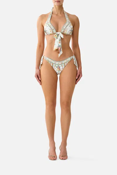 Camilla Soft Thick Tie Tri Bikini Set Ballad Of The Bibliothèque In White