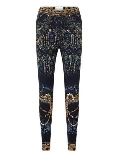 Camilla Song Of The Solstice-printed Leggings In Black