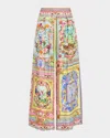 Camilla Spirit Of Santa Maria Wide-leg Trousers With Pockets In Multi