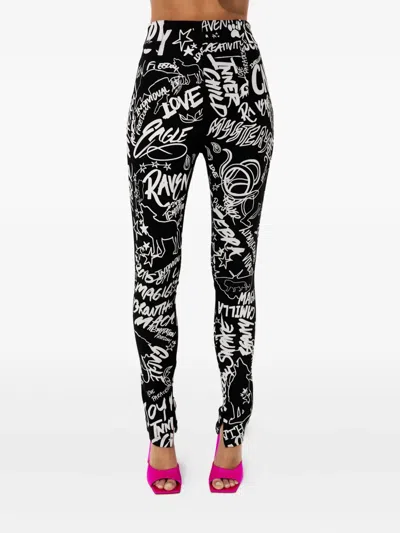 Camilla Spirit Scribble High-waisted Trousers In Multi