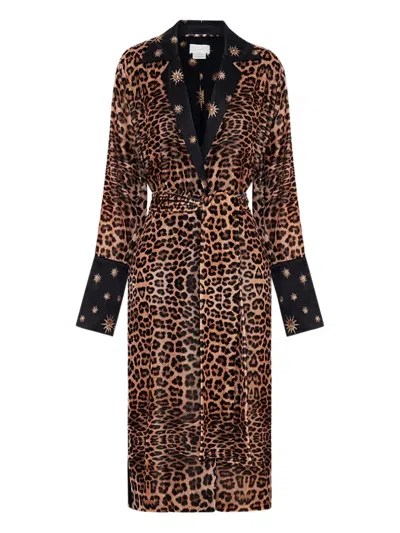 Camilla Split-cuff Coat In Brown