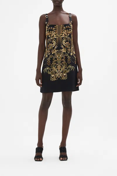 Camilla Square Neck Shift Dress The Night Is Noir In Black