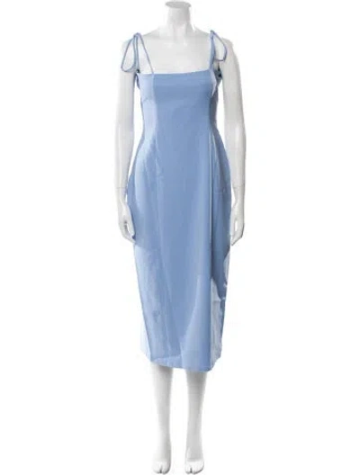 Pre-owned Camilla Square Neckline Midi Length Dress W/ Tags In Blue