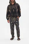 Camilla Straight Leg Elasticated Waist Pant Chaos In The Cosmos In Black