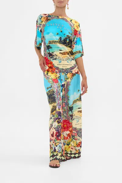 Camilla Straight Leg Pant Bathing Bombshell In Blue