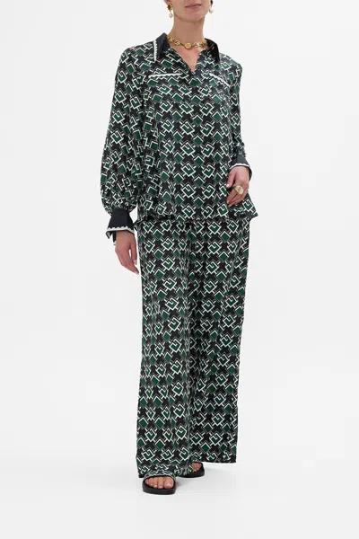 Camilla Straight Leg Pant My Porto Pen Pal In Black