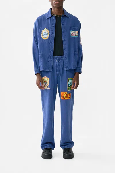 Camilla Straight Leg Pleated Chino Song Of Saint Anthony In Blue