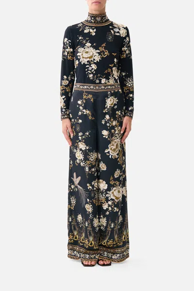 Camilla Straight Leg Relaxed Trouser Flamenco Folklore In Multi
