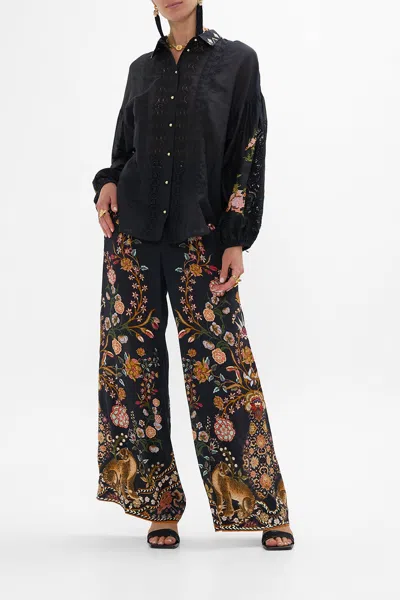 Camilla Straight Leg Relaxed Trouser Loom To Tomb In Black