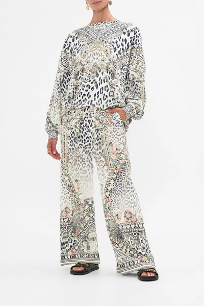 Camilla Straight Leg Track Pant Marble Heaven In Neutral