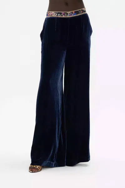 Camilla Straight Leg Trouser In Play Your Cards In Blue