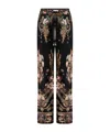Camilla Bias-cut Silk Wide-leg Drawstring Pants In Black