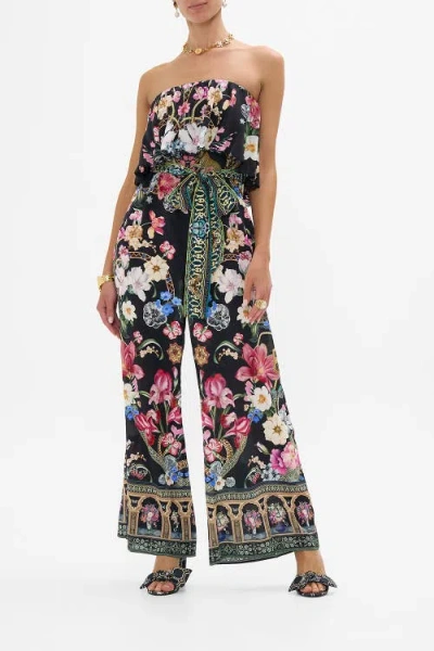 CAMILLA CAMILLA STRAPLESS JUMPSUIT WITH FRILL MIDNIGHT IN MONSERRATE