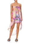 Camilla Strapless Overlay Playsuit South Beach Sunrise In Pink