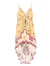 Camilla Strappy High-low Dress In Yellow