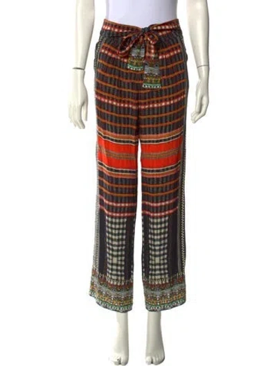 Pre-owned Camilla Striped Wide Leg Pants In Multi
