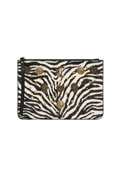Camilla Studded Leather Clutch Night Waiting For Day In Black
