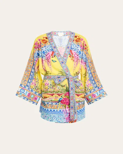 Camilla Sultanahmet Summer Short Kimono Coverup In Multi
