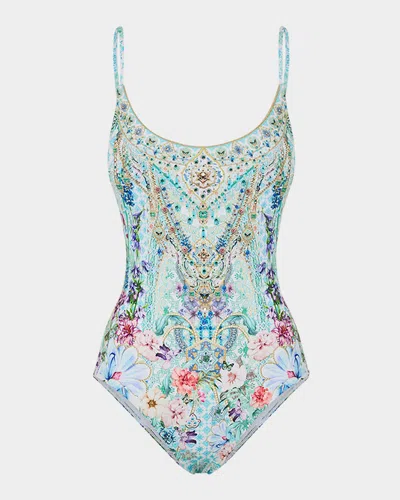Camilla Sunrise In Sintra Scoop-neck One-piece Swimsuit In Multi