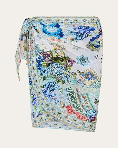 Camilla Sunrise In Sintra Short Eyelet Sarong Coverup