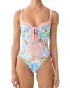 Camilla Sweetheart Neck One Piece With Tie Front Topkapi Pop In Multi