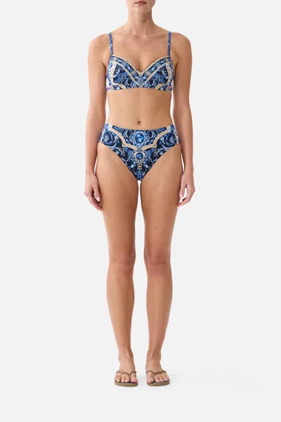 Camilla Sweetheart Neck Underwire Moulded Bikini Top Sweet Sacré Bleu In Blue