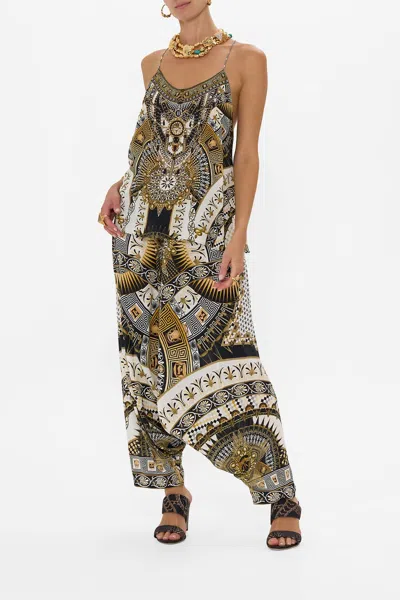 Camilla T Back Shoestring Top In Temples Of Dendara In Multi