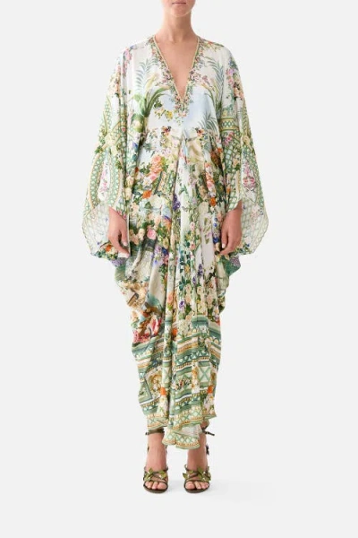 Camilla T Shape Long Kaftan In Multi