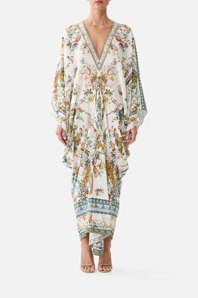 Camilla T Shape Long Kaftan Ballad Of The Bibliothèque In Multi