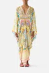 Camilla Long Silk Kaftan In Multi