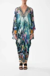 Camilla T Shape Long Kaftan Basked In Baroque In Multi