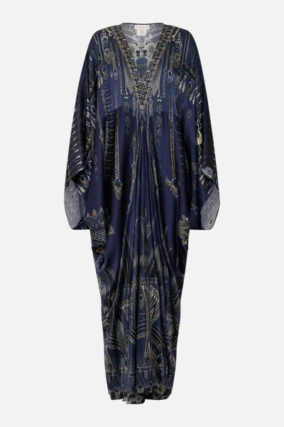 Camilla T Shape Long Kaftan The Egypt Effect In Blue