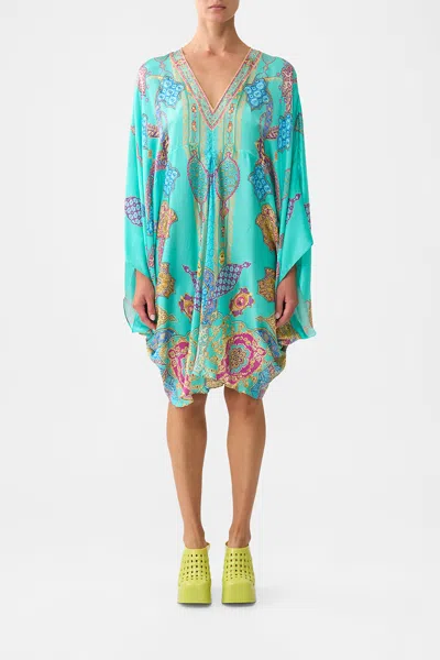 Camilla T Shape Short Kaftan The Concubines Corridor In Multi