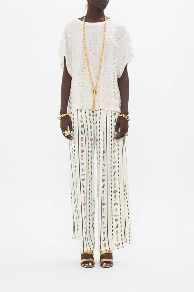 Camilla T-shirt With Dropped Armhole Valley Of The Queens In White