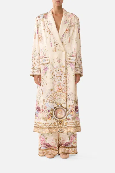 Camilla Tailored Oversized Coat Adorned In Aranjuez In Animal Print