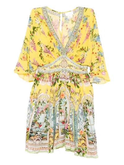 Camilla Tales Of Topkapi Palace Mini Dress In Yellow