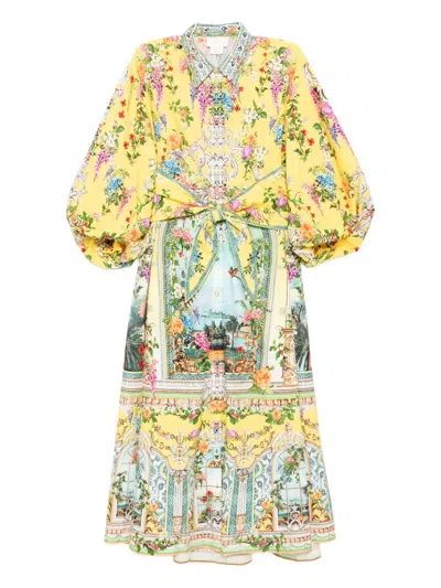 Camilla Tales Of Topkapi Palace Shirt Dress In Yellow